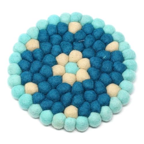 Diffuser mat, fair trade wool mat by a women's coop in Nepal