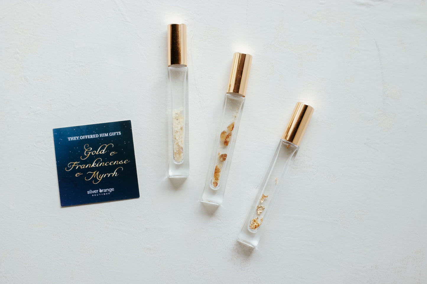 Gold, Frankincense & Myrrh Roller bottle trio