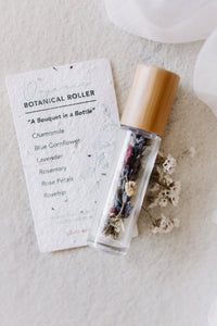 Botanical roller singles with seed paper card
