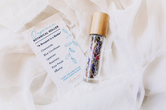 Botanical roller singles with seed paper card