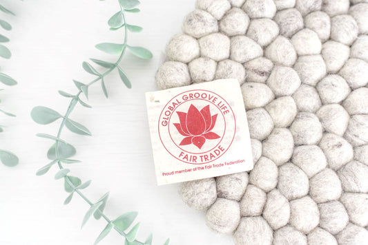 Diffuser mat, fair trade wool mat by a women's coop in Nepal