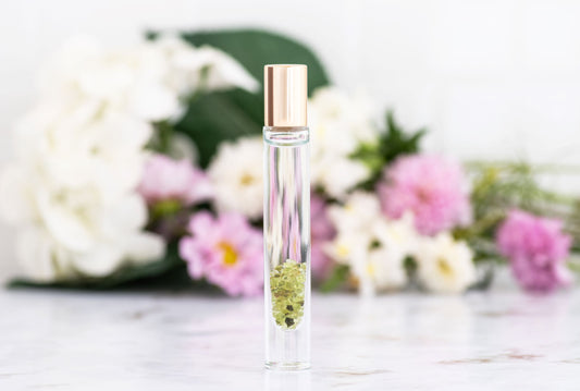 Crystal Roller with PERIDOT - August Birthstones