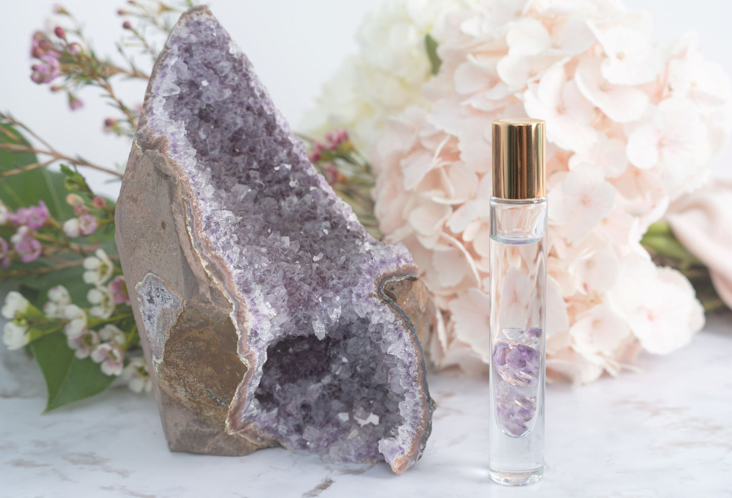 Crystal Roller with AMETHYST - February Birthstone