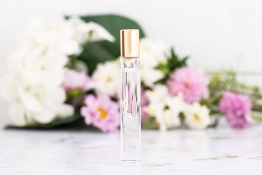 Crystal Roller with ROSE QUARTZ - January Birthstone