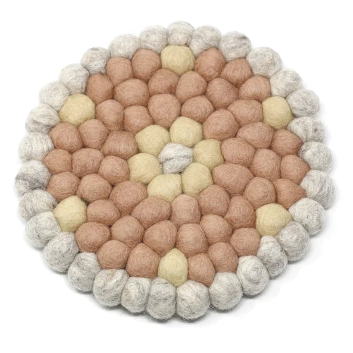 Diffuser mat, fair trade wool mat by a women's coop in Nepal