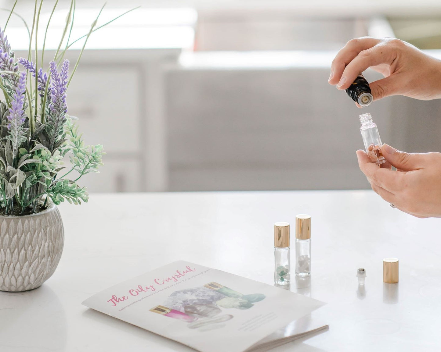 Oily Crystal booklet and starter crystal roller set