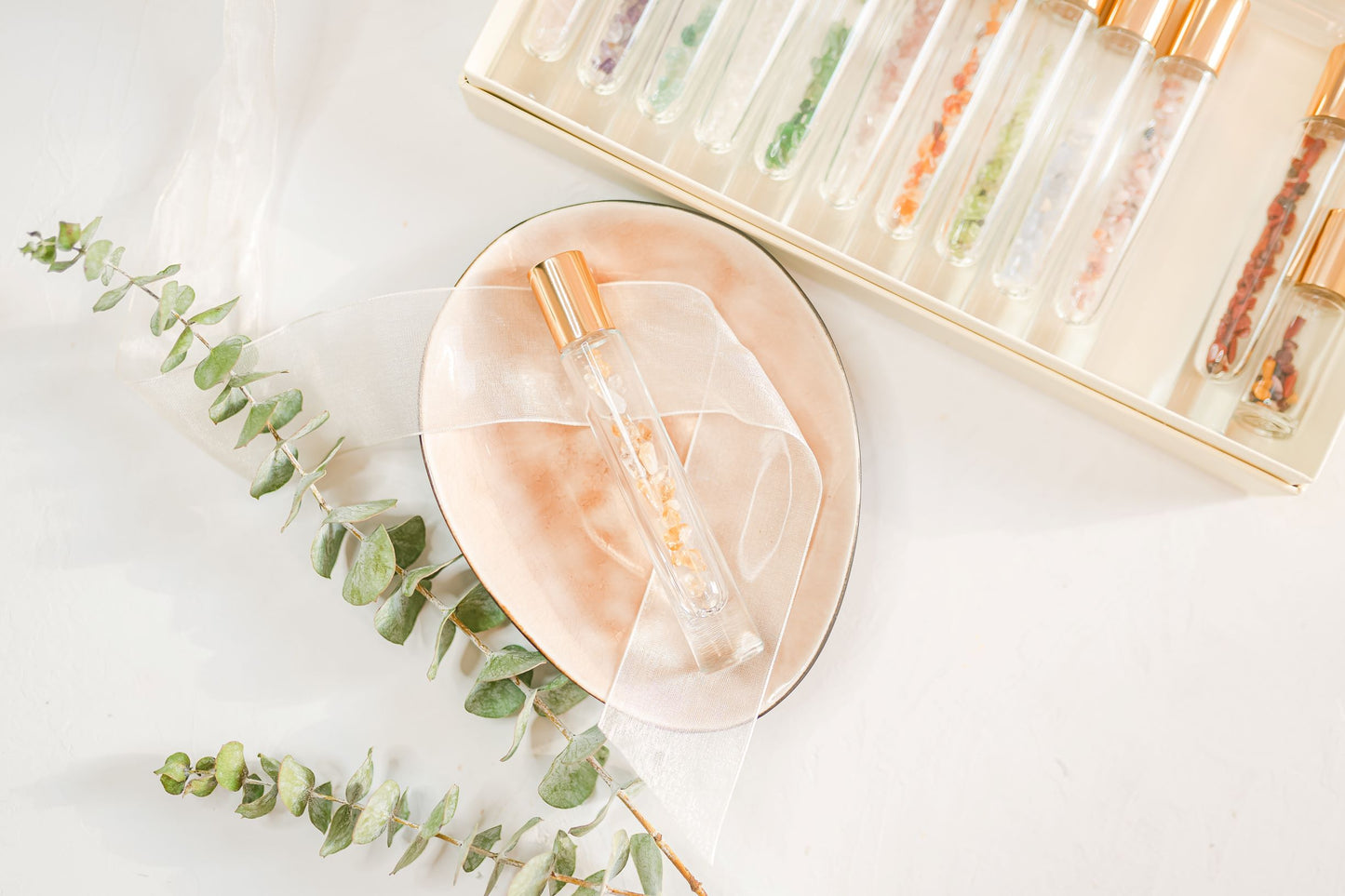 Crystal Roller with CITRINE - November Birthstone