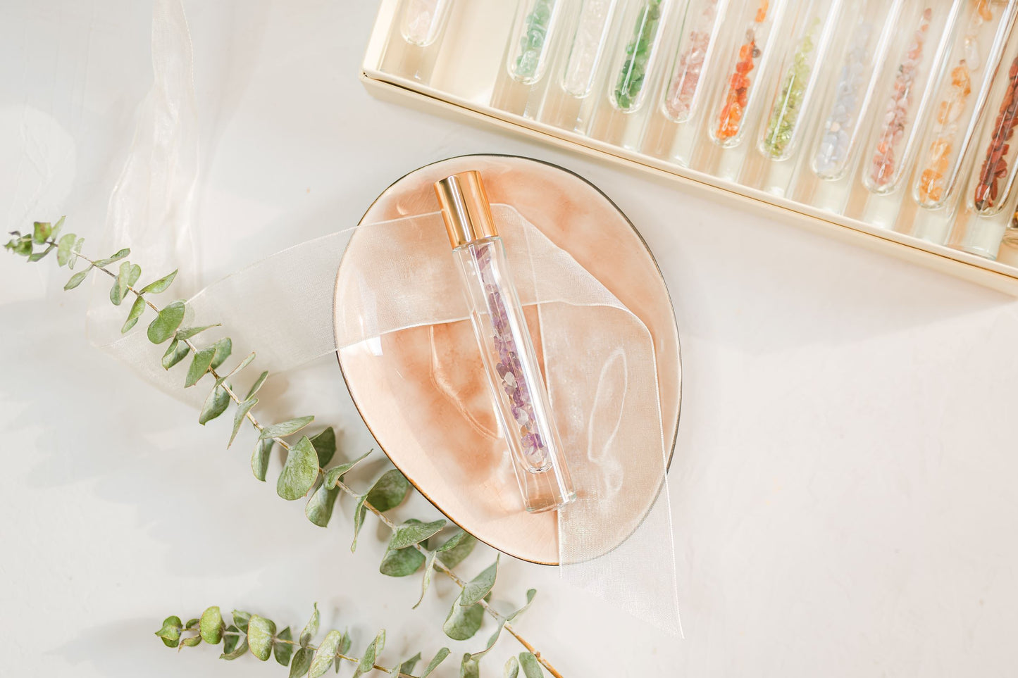 Crystal Roller with AMETHYST - February Birthstone