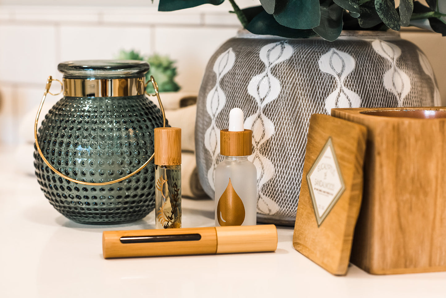 For Your Eyes Only, bamboo bottle set with botanicals