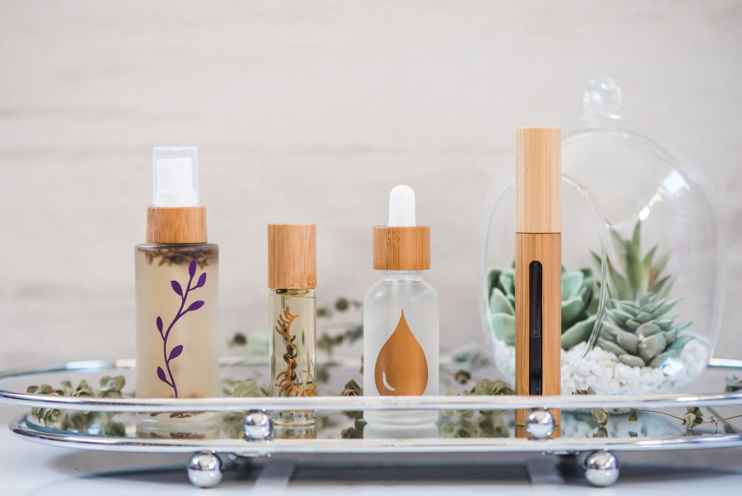 For Your Eyes Only, bamboo bottle set with botanicals