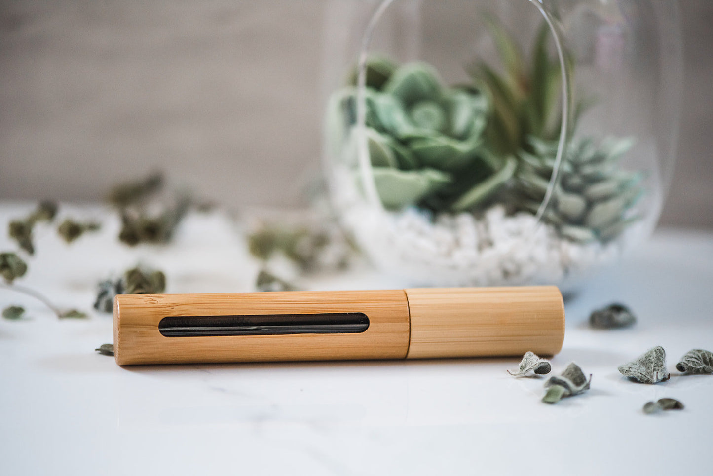 For Your Eyes Only, bamboo bottle set with botanicals