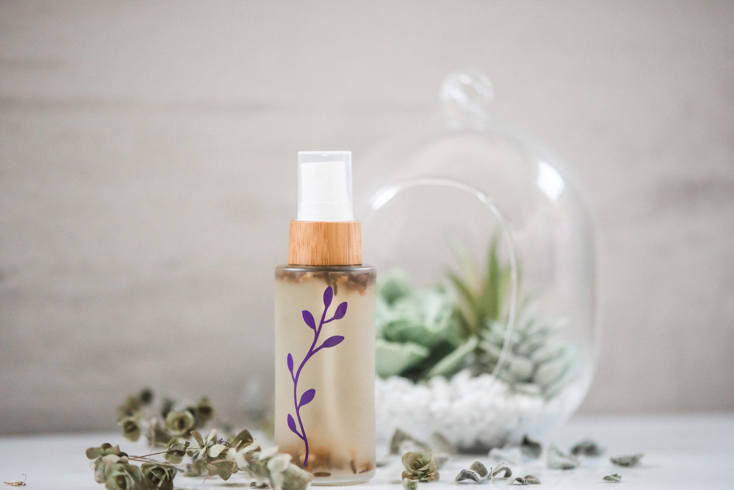 For Your Eyes Only, bamboo bottle set with botanicals