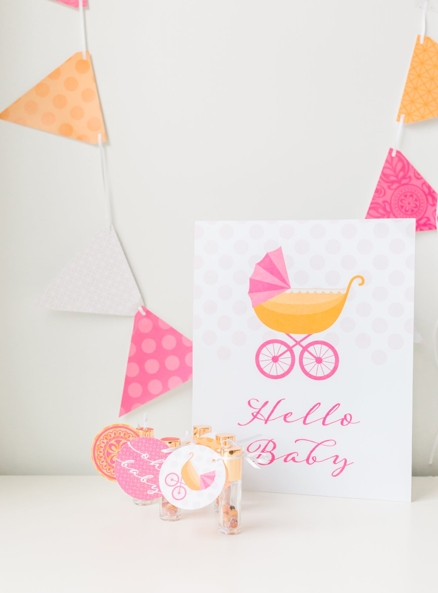 Let's Party! Baby Girl Shower Roller Favors