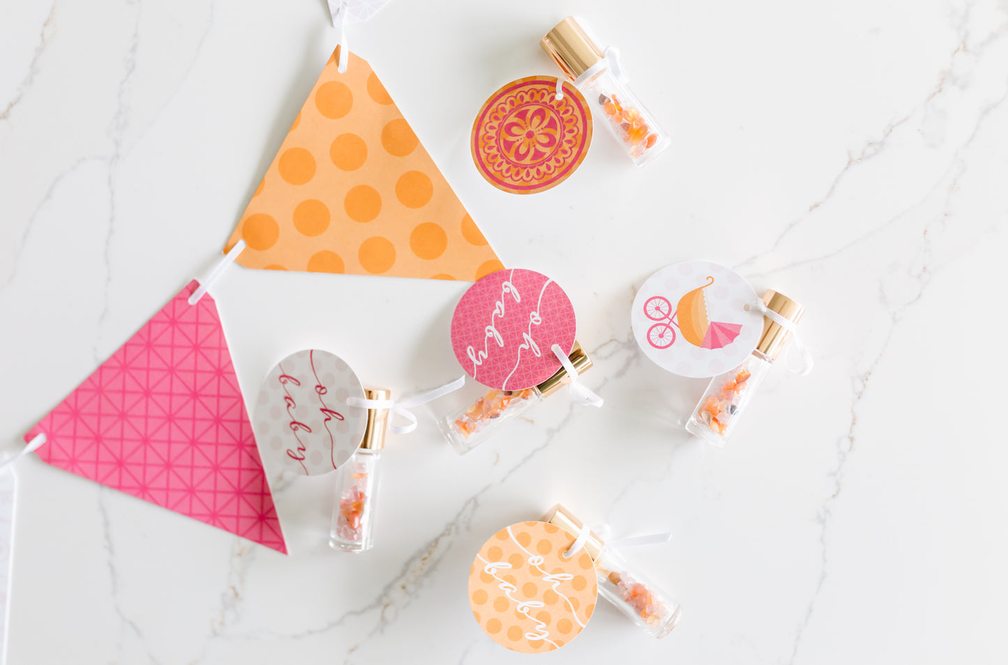 Let's Party! Baby Girl Shower Roller Favors