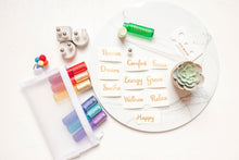 Load image into Gallery viewer, Rainbow Luxe Roller bottle set with decals and all the extras!
