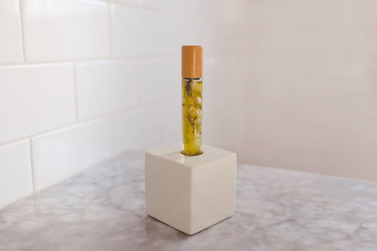 Soapstone Roller bottle holder, fair trade from Kenya