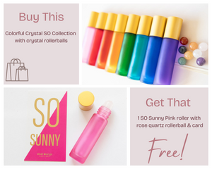 Pink Friday Special #6, Colorful Cystal SO Collection with FREE bonus pink bottle, crystal roller & card!