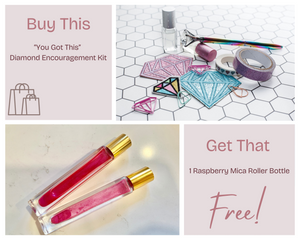 Pink Friday Special #8, Diamond Encouragement Kit, “You Got This!” with FREE mica roller bottle