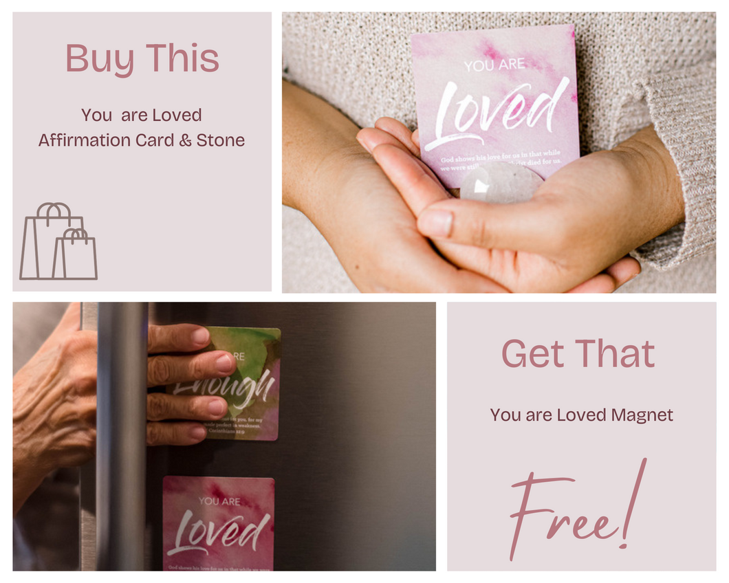 Pink Friday Special #3, You are Loved Affirmation Set with FREE magnet