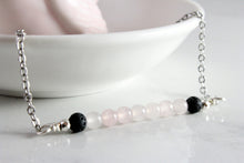 Load image into Gallery viewer, Pink Friday Special #10 - You are Loved - Rose Quartz Crystal Roller bottle &amp; Necklace set with FREE You are Brave Affirmation Set
