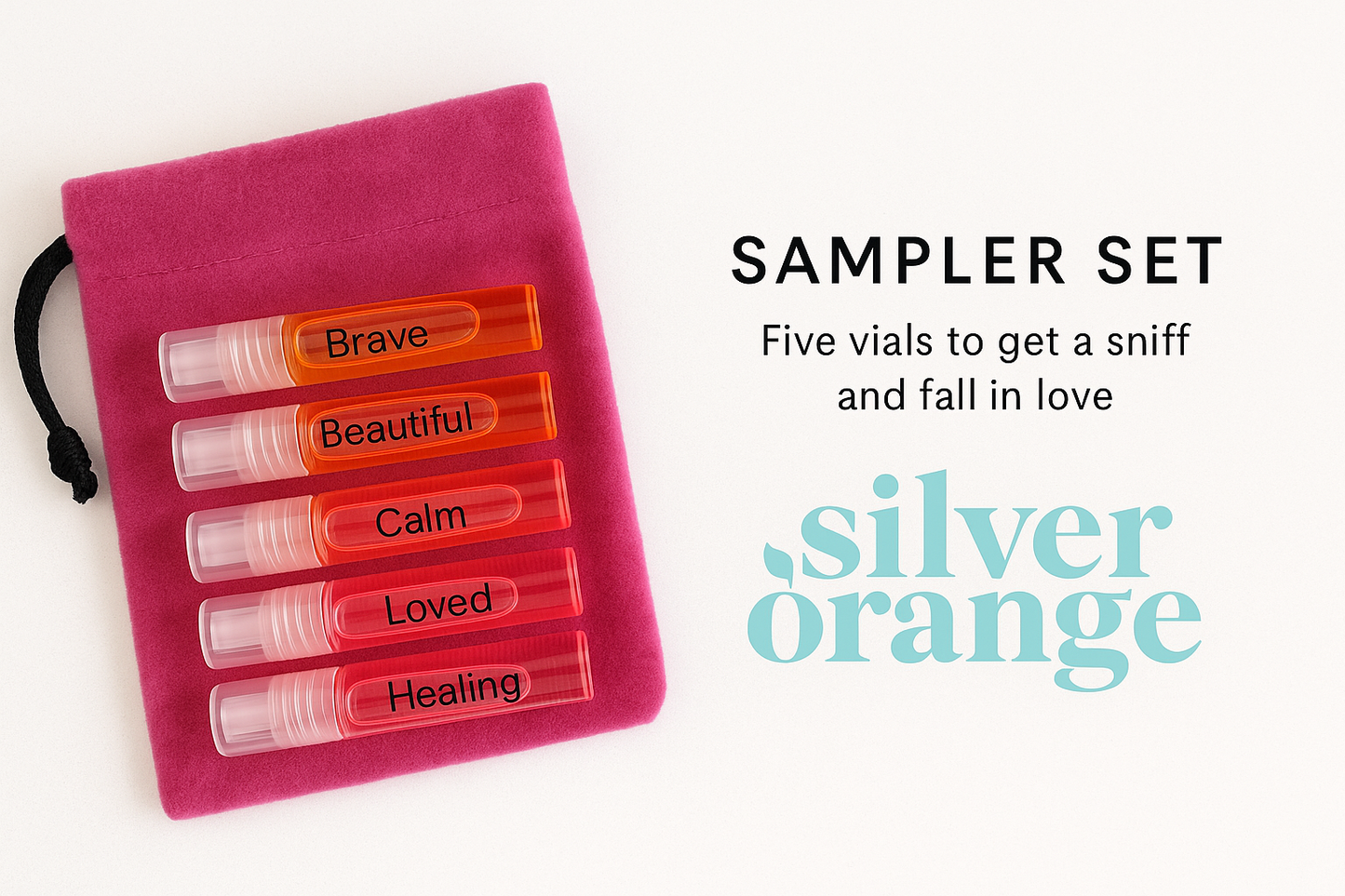 Sampler set of crystal essential oil blends