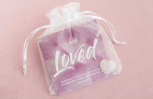 Load image into Gallery viewer, Valentine Special *I Am Loved* Affirmation Cards and rose quartz hearts
