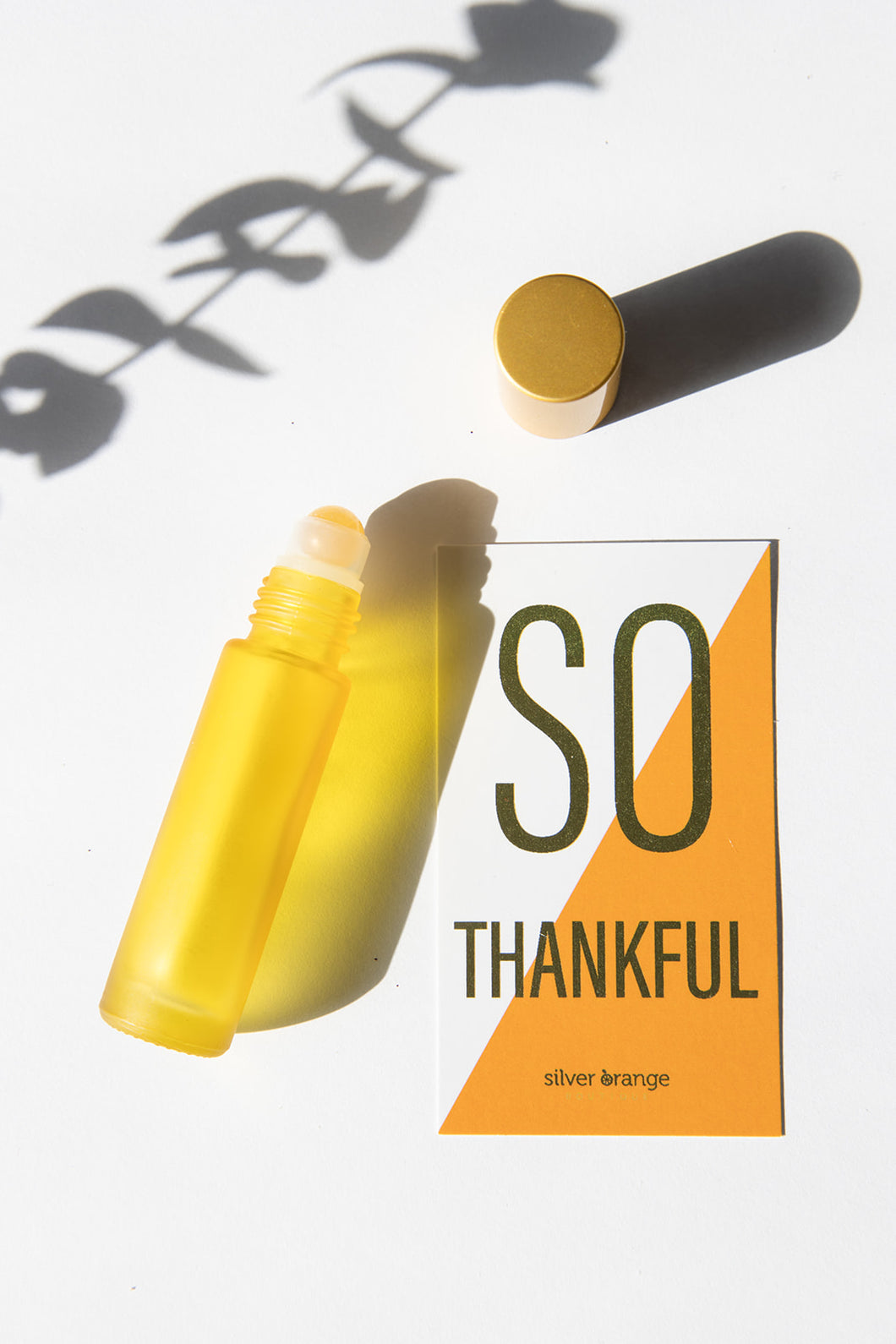 SO THANKFUL Yellow bottle with yellow jade rollerball