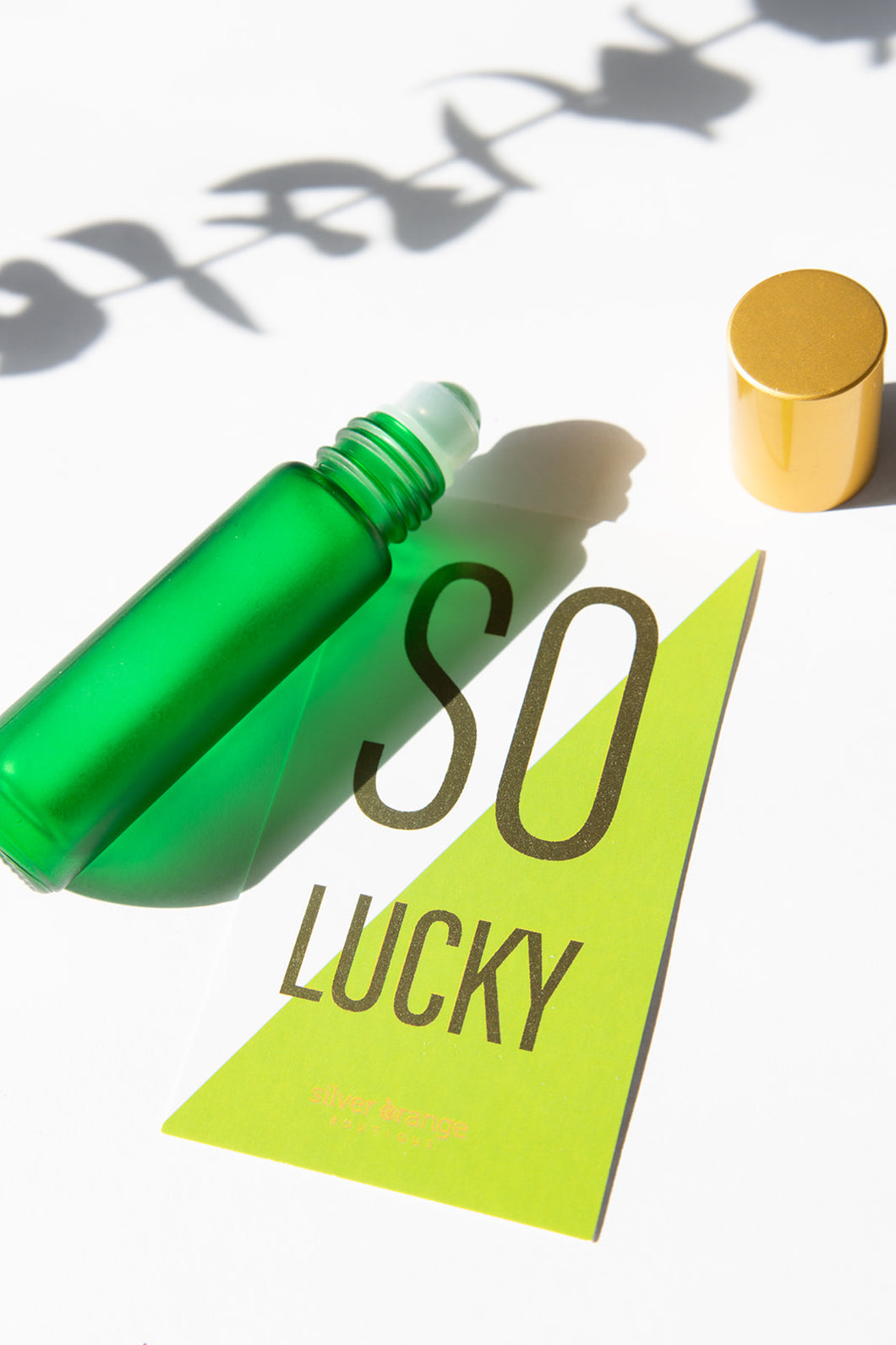 SO LUCKY Green bottle with green aventurine rollerball