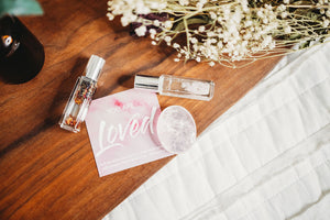 You are Loved - Rose Quartz Affirmation Roller Duo with carry stone