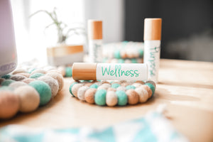 Wellness Roller bottle Set with bamboo caps