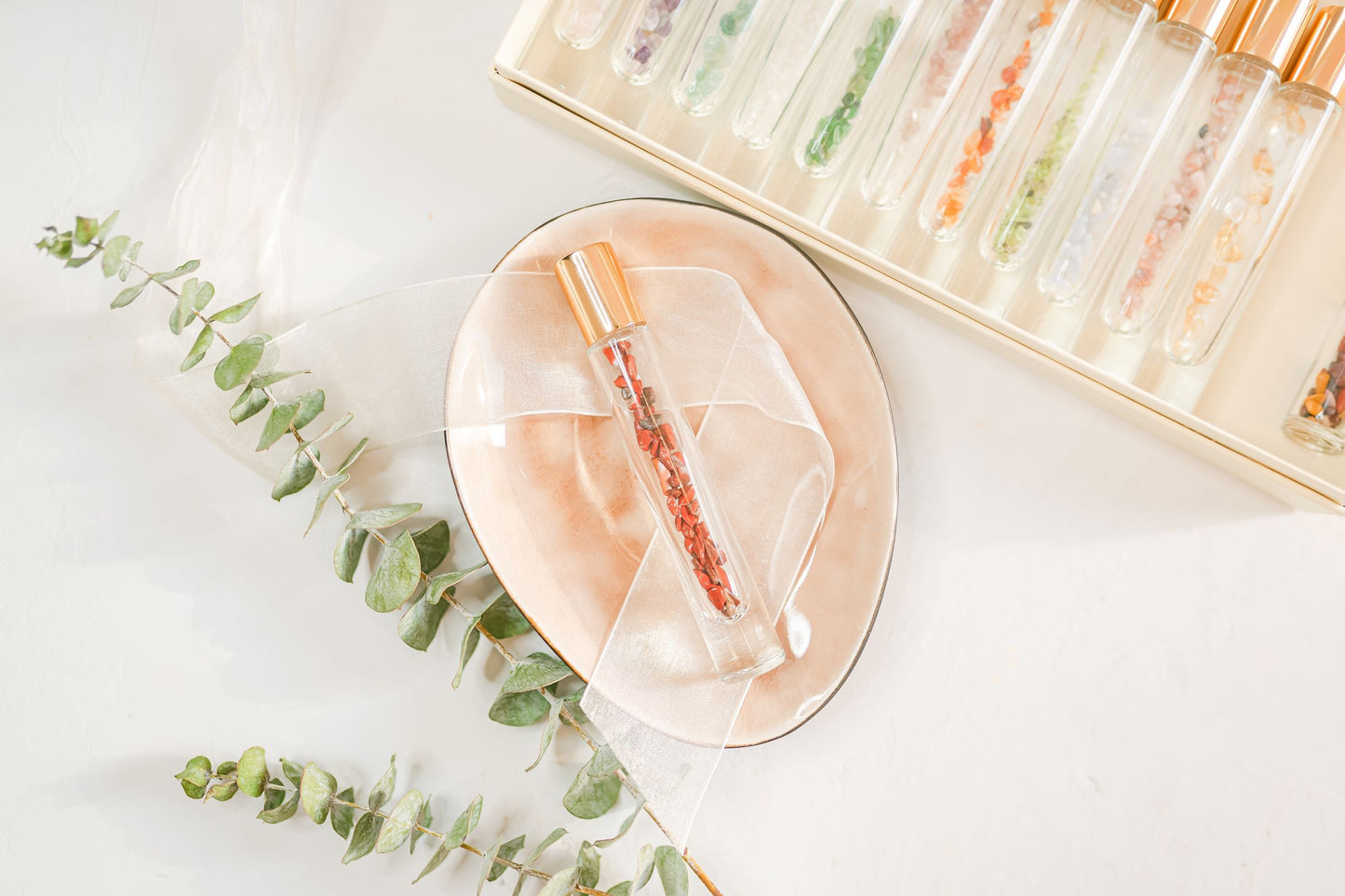 Crystal Roller with RED JASPER - December Celebration Stone