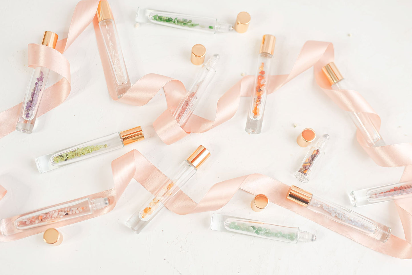 Crystal Roller with ROSE QUARTZ - January Birthstone