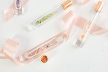 Load image into Gallery viewer, Crystal Roller with STRAWBERRY QUARTZ - June Birthstone
