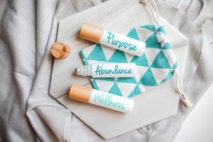 Wellness Roller bottle Set with bamboo caps
