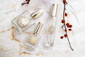 The Essence of Elegance, SILVER Trio of Perfume Bottle Spritzers