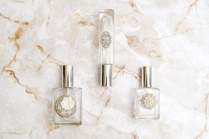 The Essence of Elegance, GOLD Trio of Perfume Bottle Spritzers