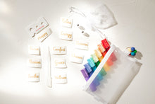 Load image into Gallery viewer, Rainbow Luxe Roller bottle set with decals and all the extras!
